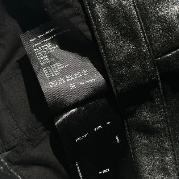 Leather logo zippered pant - Picture 6 of 6